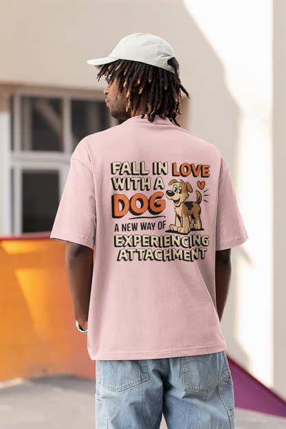 Fall in love with a dog unisex Oversized T-shirt