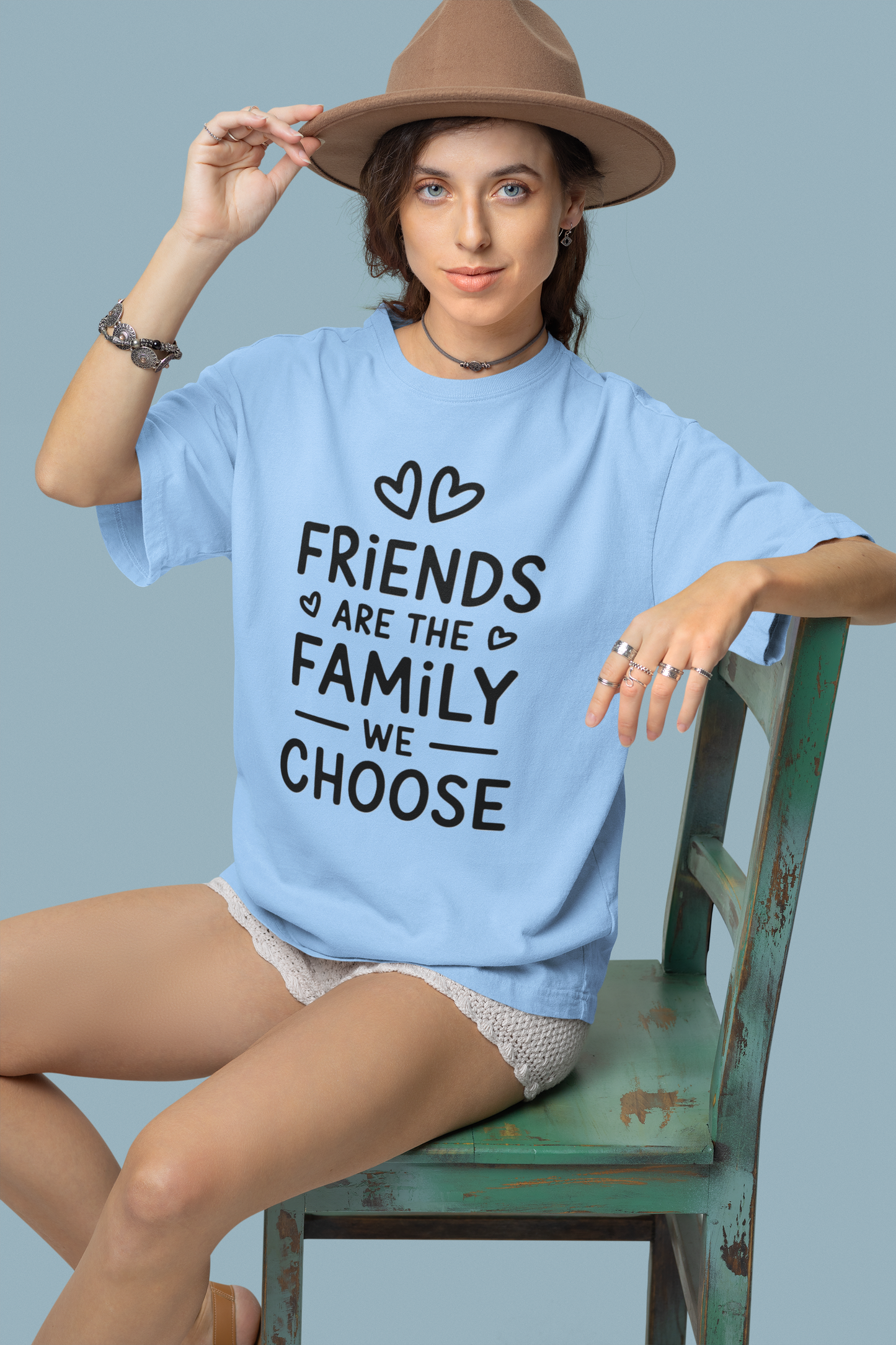 Friends are the family unisex oversized t-shirt