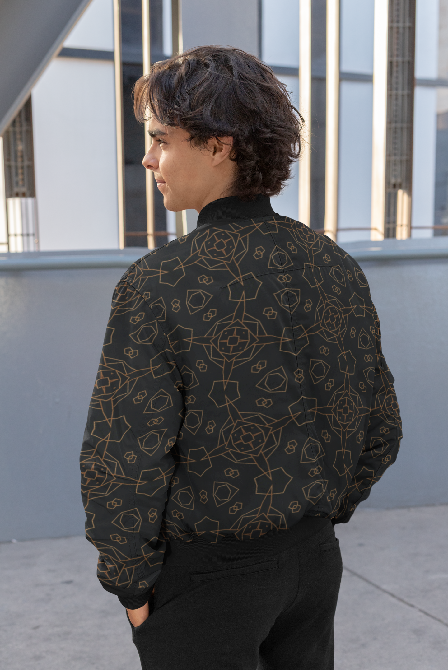 Symmetrical Nexus Unisex Bomber Jacket – Zestove™