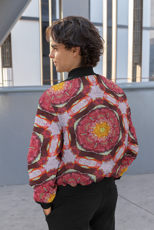 Vibrant Symmetry Unisex Bomber Jacket