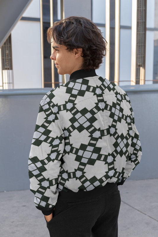 Intricate Interlock Unisex Bomber Jacket