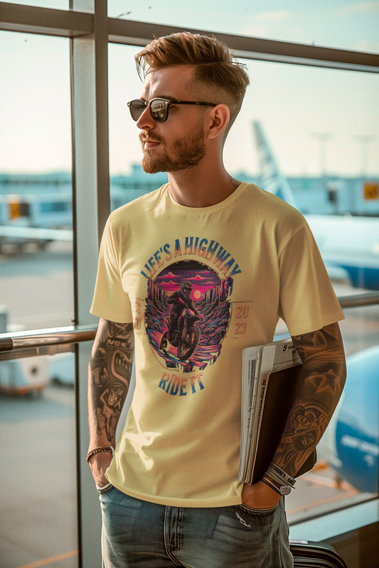 Life's a highway unisex supima T-shirt