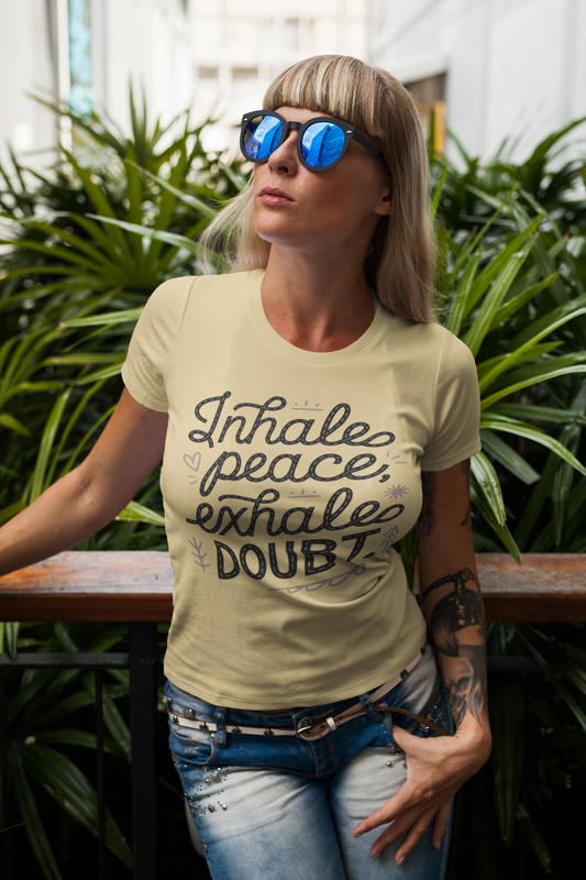 Inhale peace, exhale doubt unisex supima T-shirt