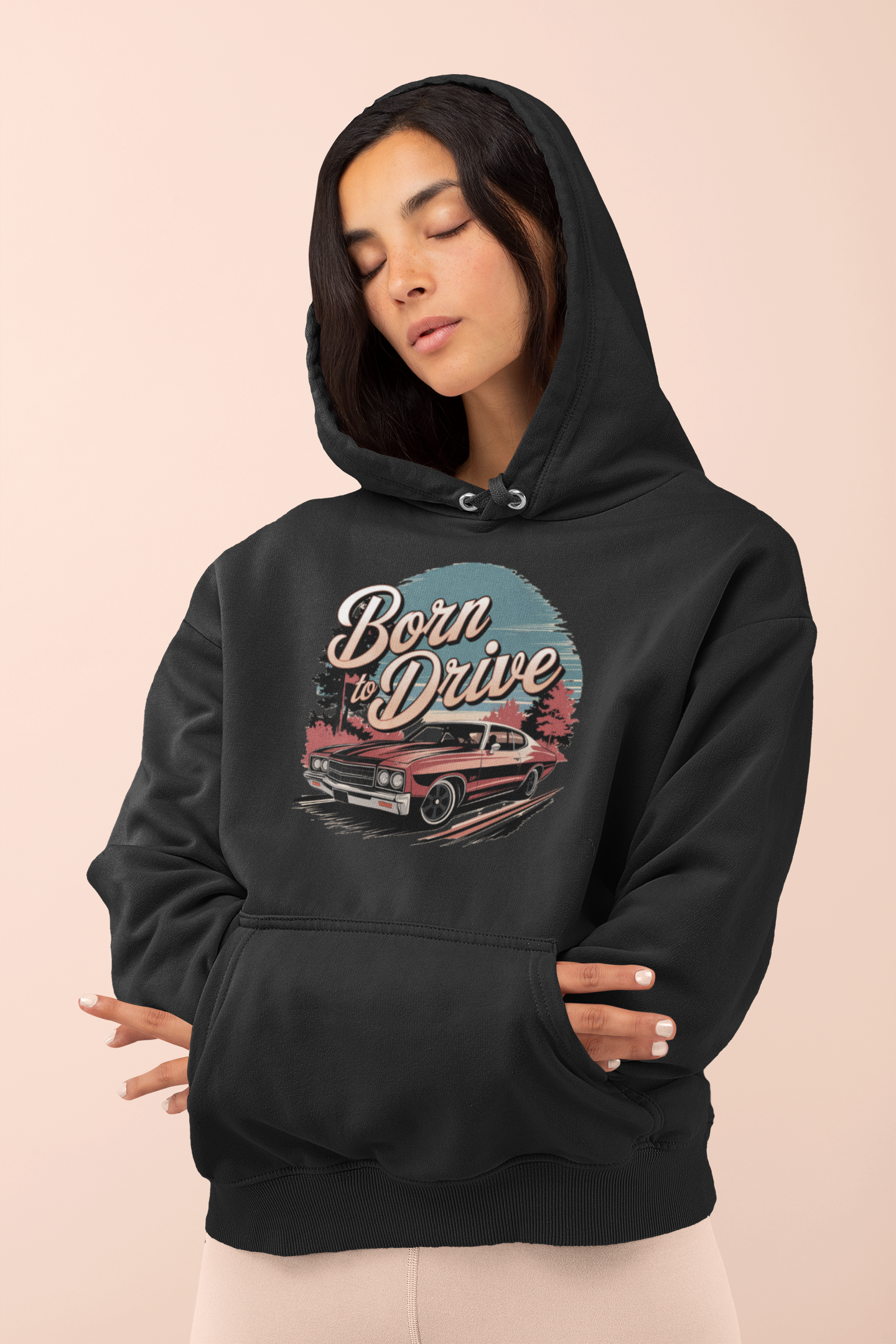 Born to drive unisex oversized hoodie