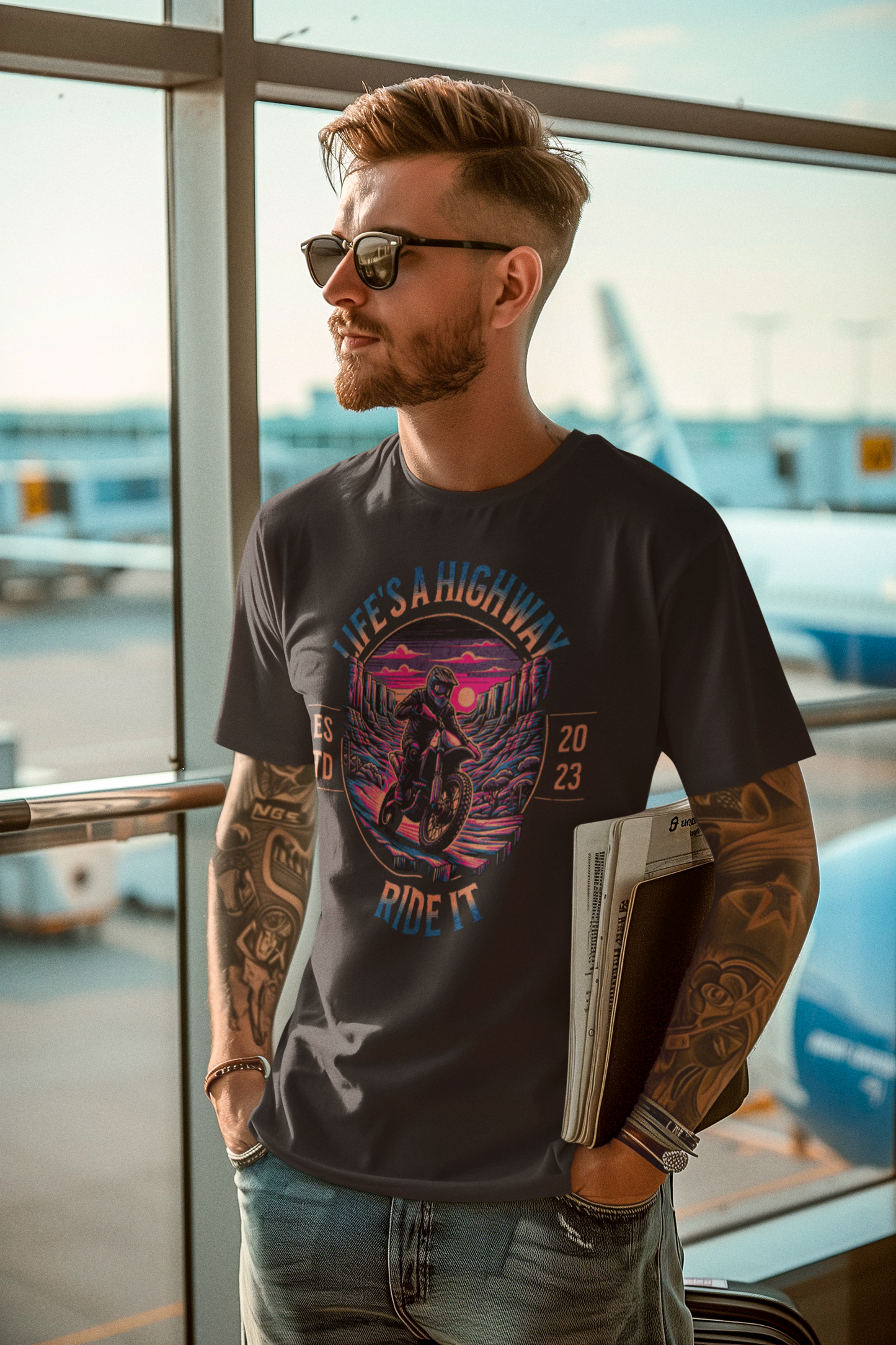 Life's a highway unisex supima T-shirt