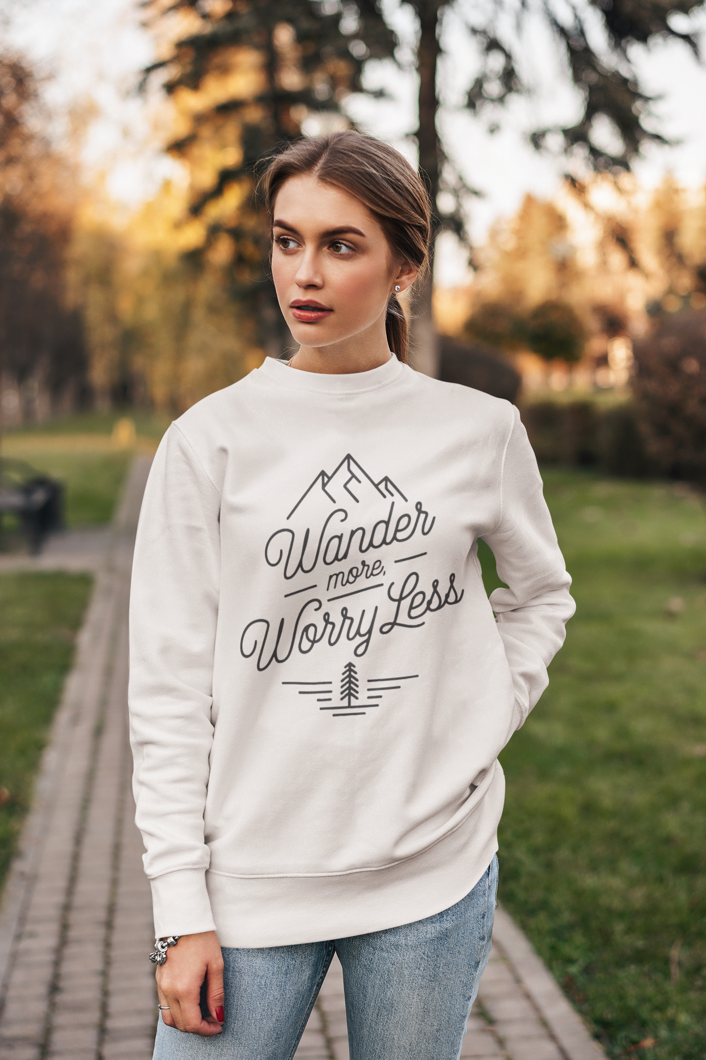 Wander more, Worry less unisex sweatshirt