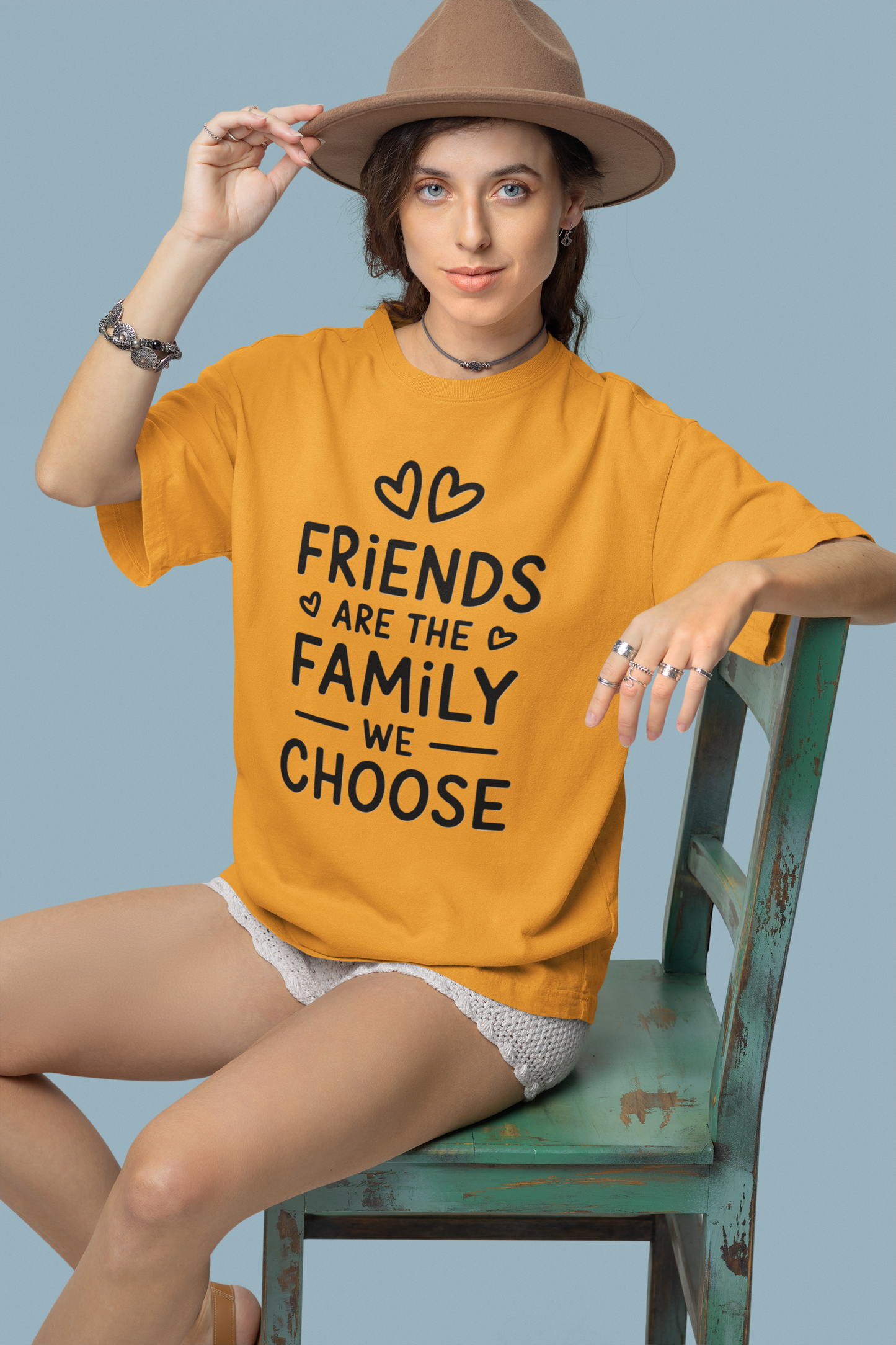 Friends are the family unisex oversized t-shirt