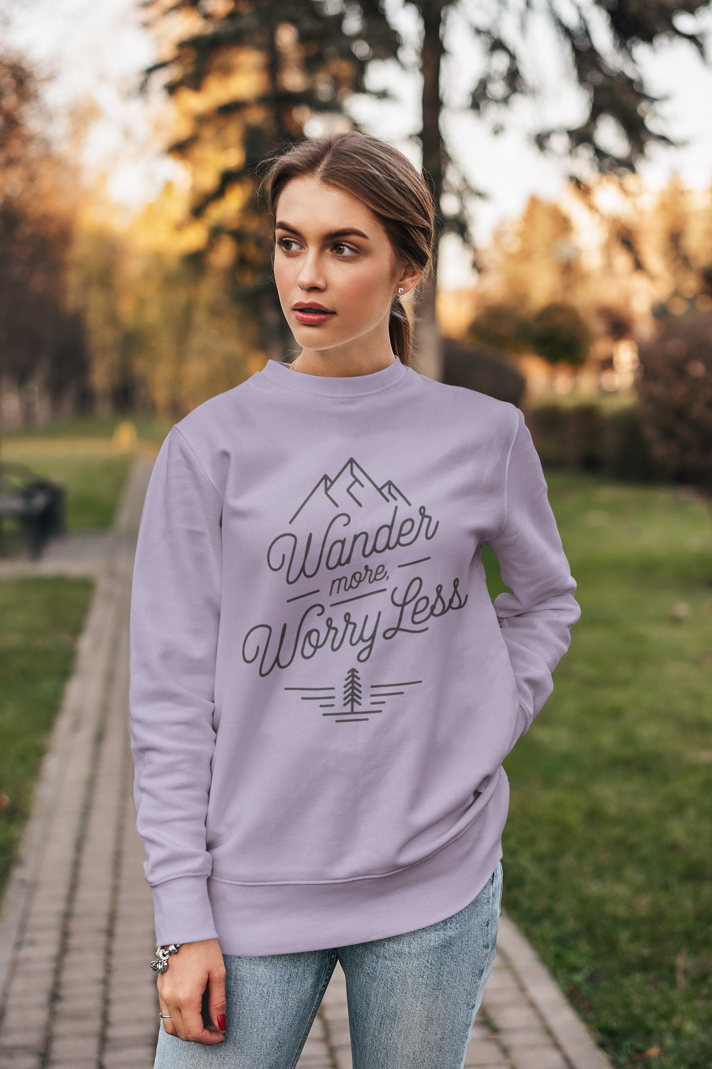 Wander more, Worry less unisex sweatshirt