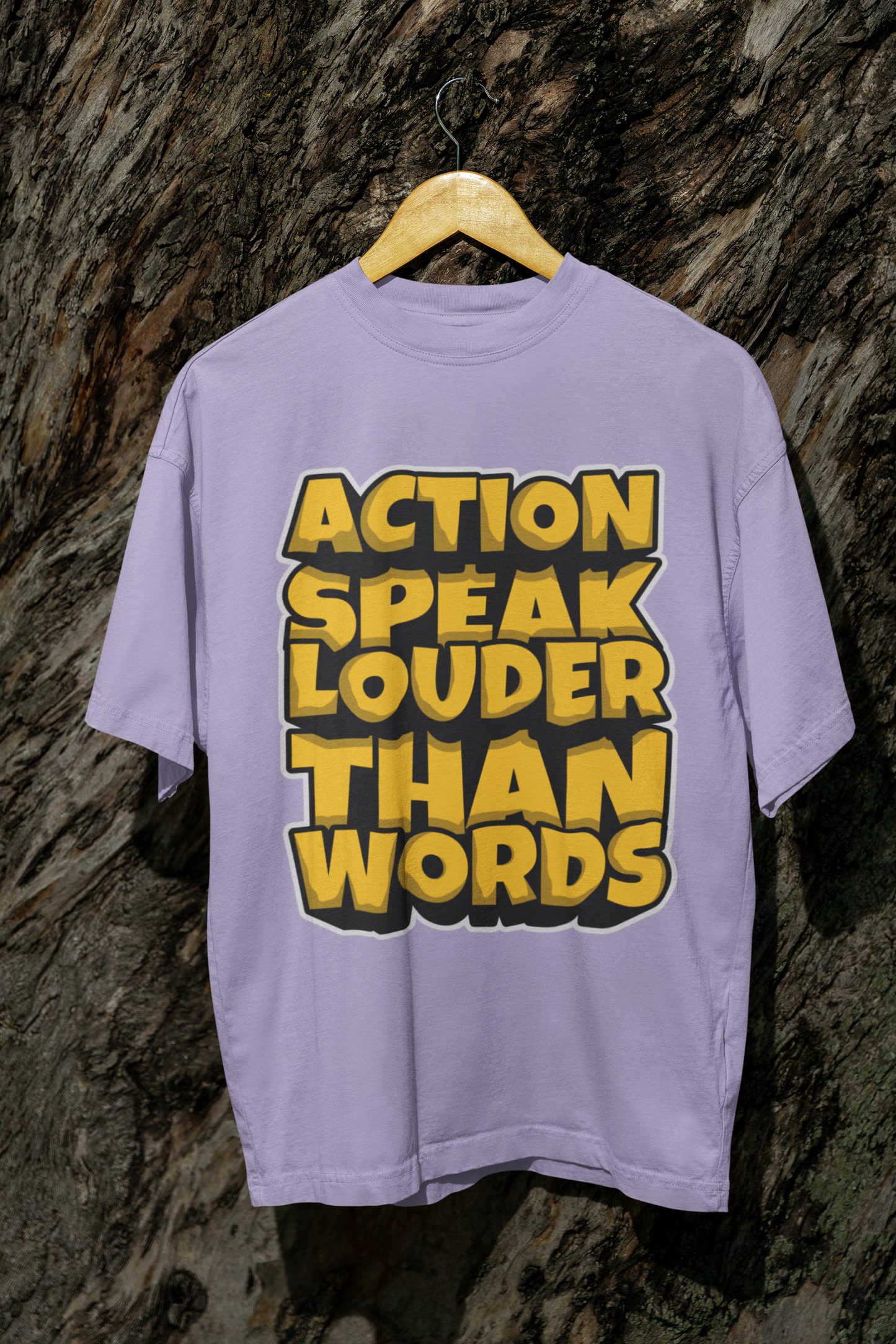 Action speaks unisex Oversized T-shirt