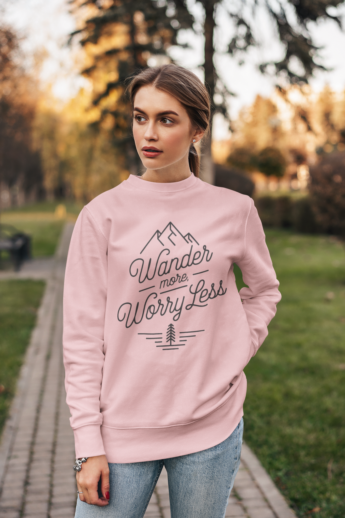 Wander more, Worry less unisex sweatshirt