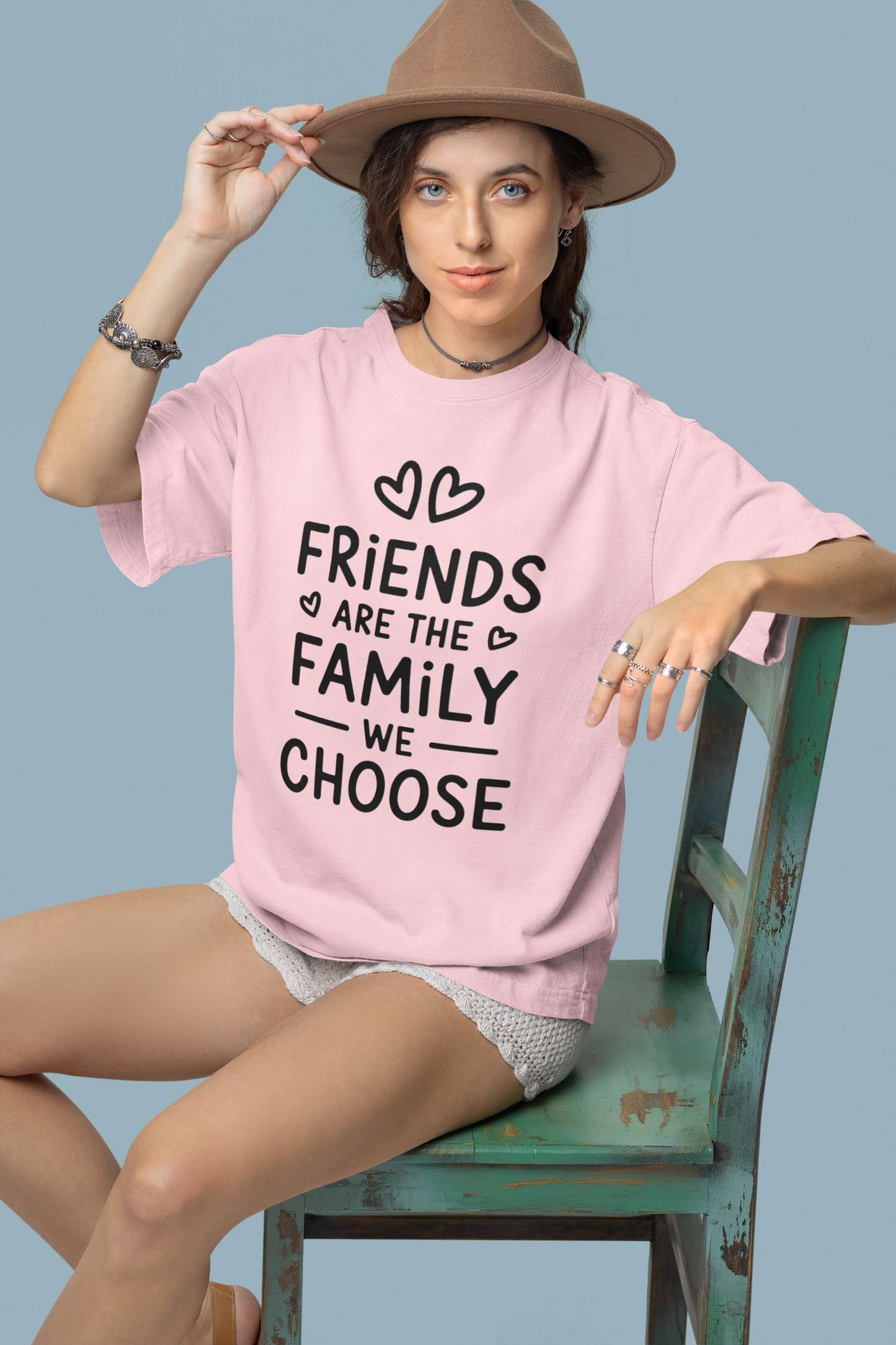 Friends are the family unisex oversized t-shirt