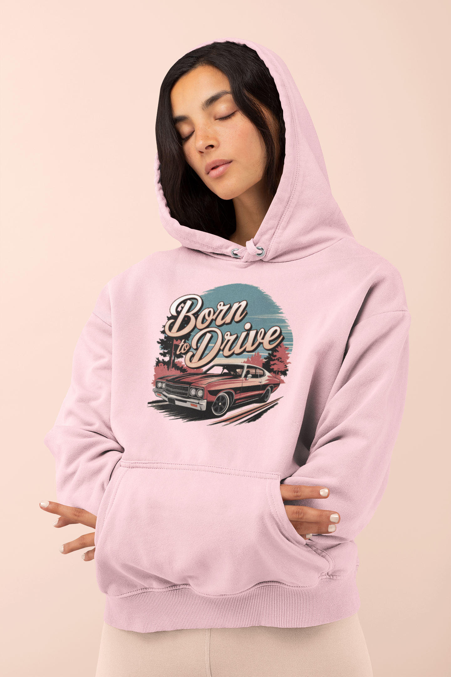 Born to drive unisex oversized hoodie