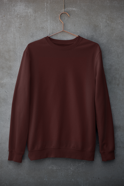 Plain Maroon Unisex Sweatshirt