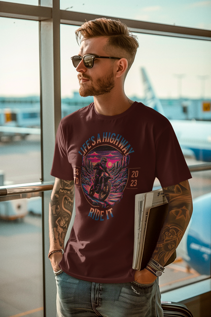 Life's a highway unisex supima T-shirt