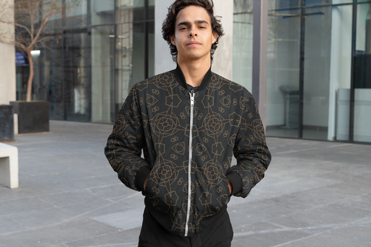 Symmetrical Nexus Unisex Bomber Jacket