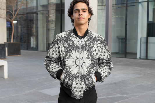 Ornamental Symmetry Unisex Bomber Jacket