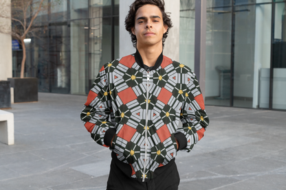 Colorful Gridlock Unisex Bomber Jacket