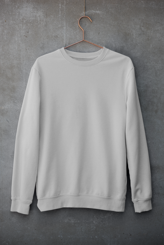 Plain Grey Unisex Sweatshirt