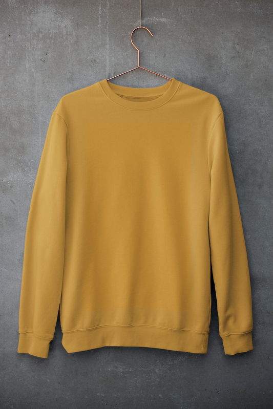 Plain Mustard Yellow Unisex Sweatshirt