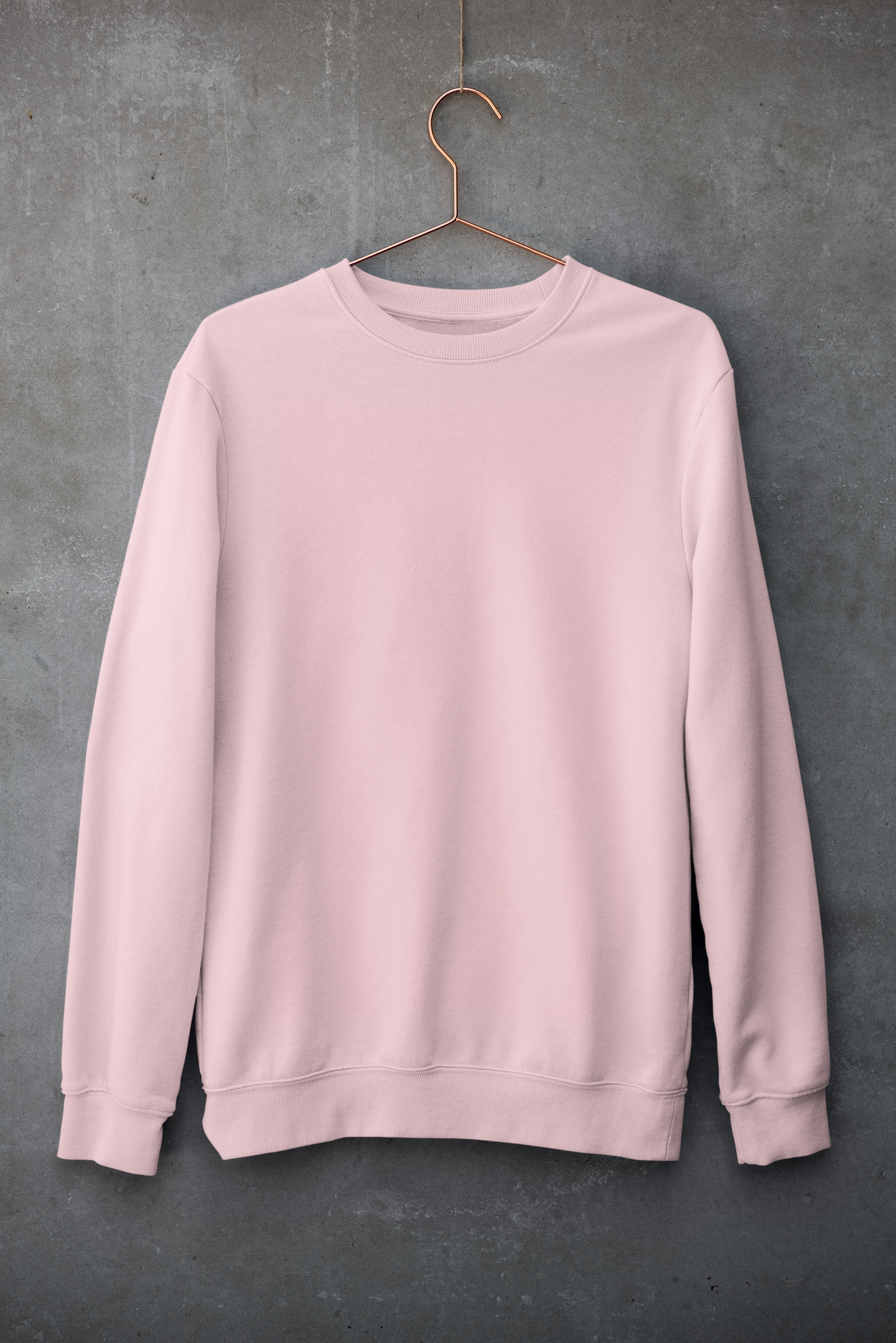 Plain Light Pink Unisex Sweatshirt