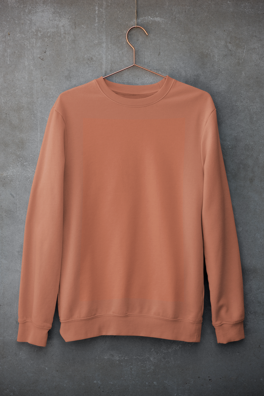 Plain Coral Unisex Sweatshirt