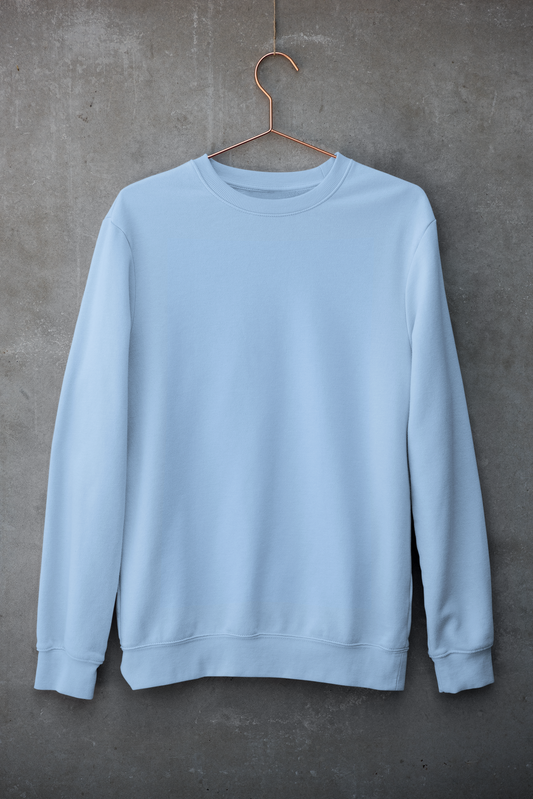 Plain Baby Blue Unisex Sweatshirt