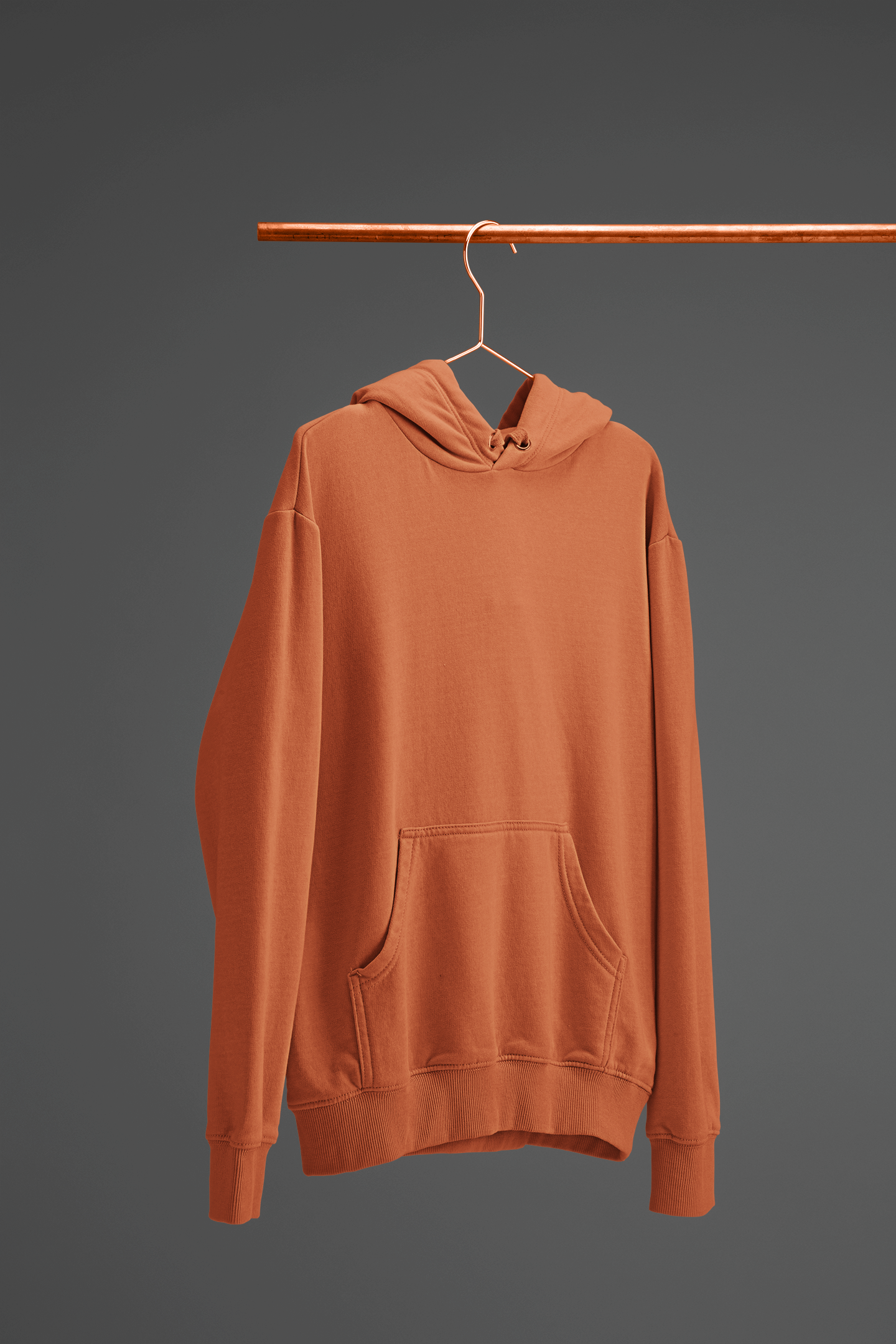 Plain Coral Unisex Hoodie