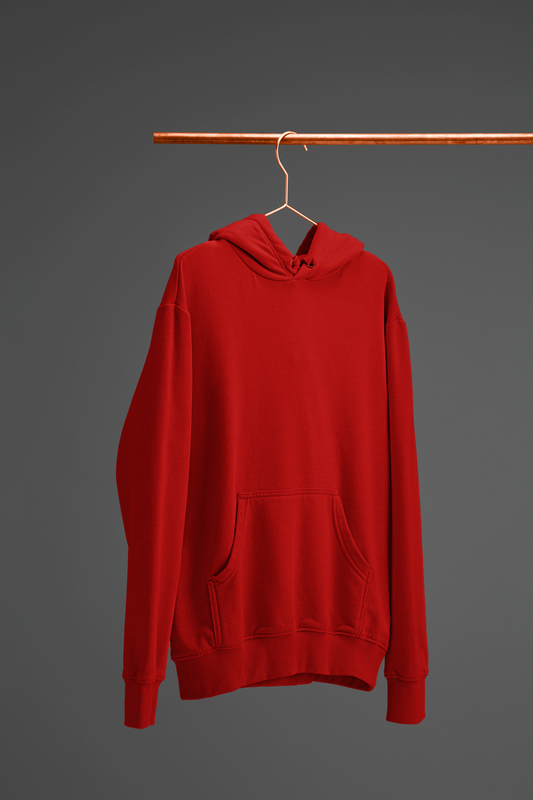 Plain Red Unisex Hoodie