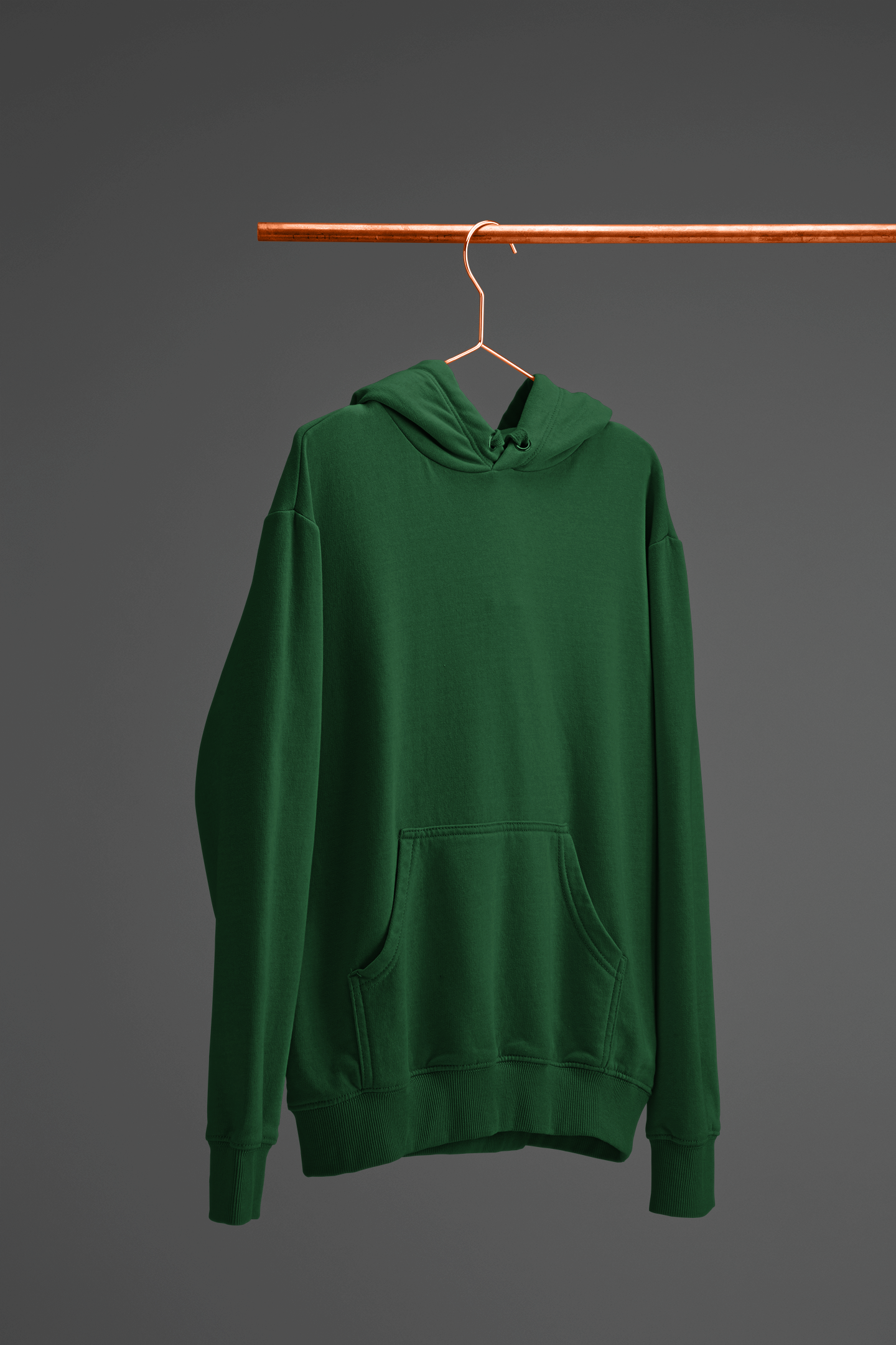 Plain Bottle Green Unisex Hoodie