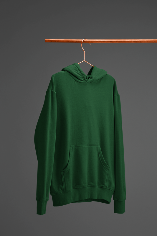 Plain Bottle Green Unisex Hoodie