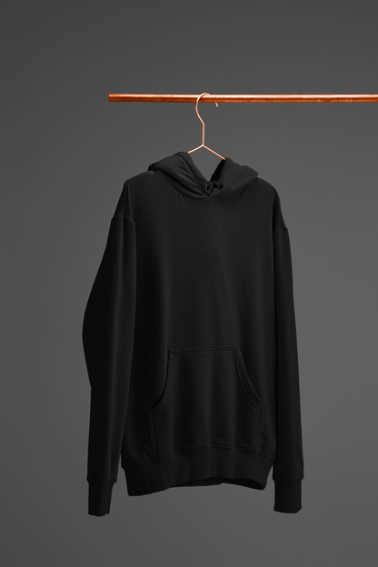 Plain Black Unisex Hoodie