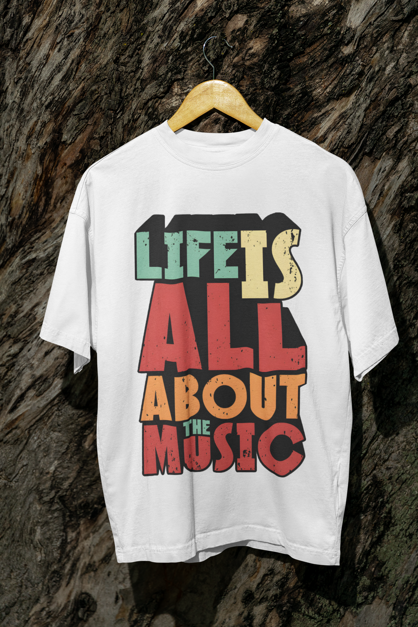 Life is about music Unisex Oversized T-shirt