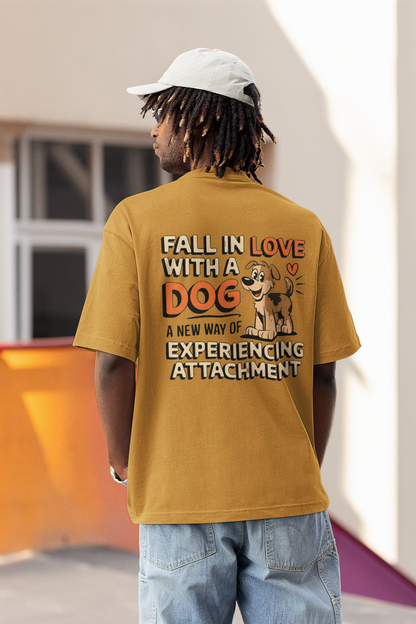 Fall in love with a dog unisex Oversized T-shirt