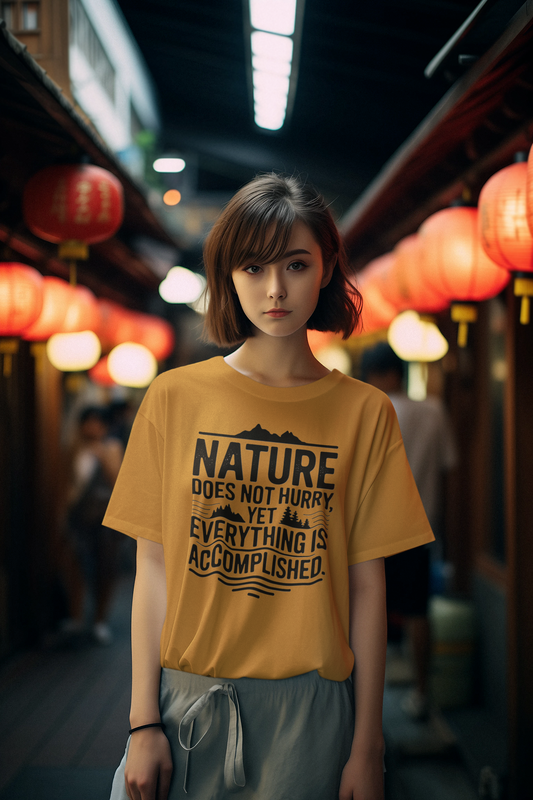 Nature does not hurry unisex oversized t-shirt