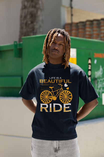 A life is a beautiful ride Unisex Oversized T-shirt