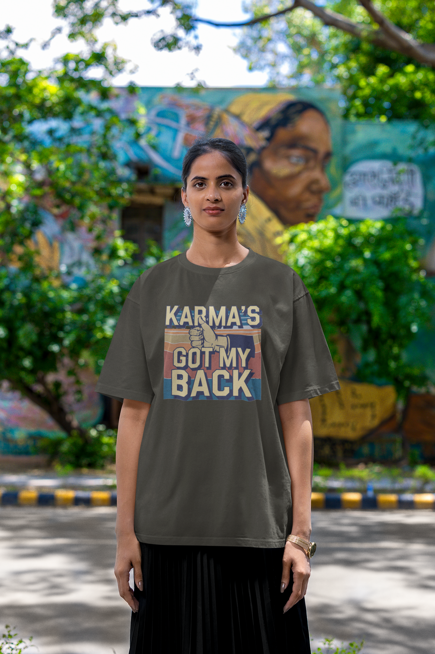 Karma's got my back unisex oversized t-shirt