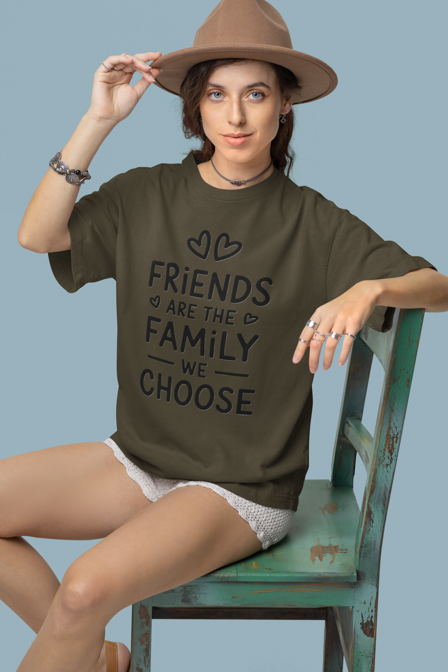 Friends are the family unisex oversized t-shirt