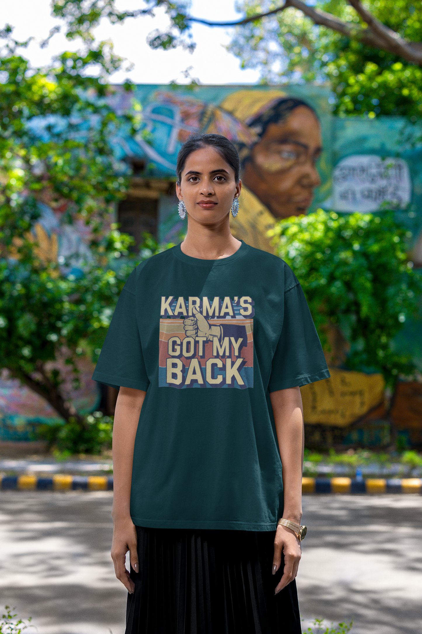 Karma's got my back unisex oversized t-shirt