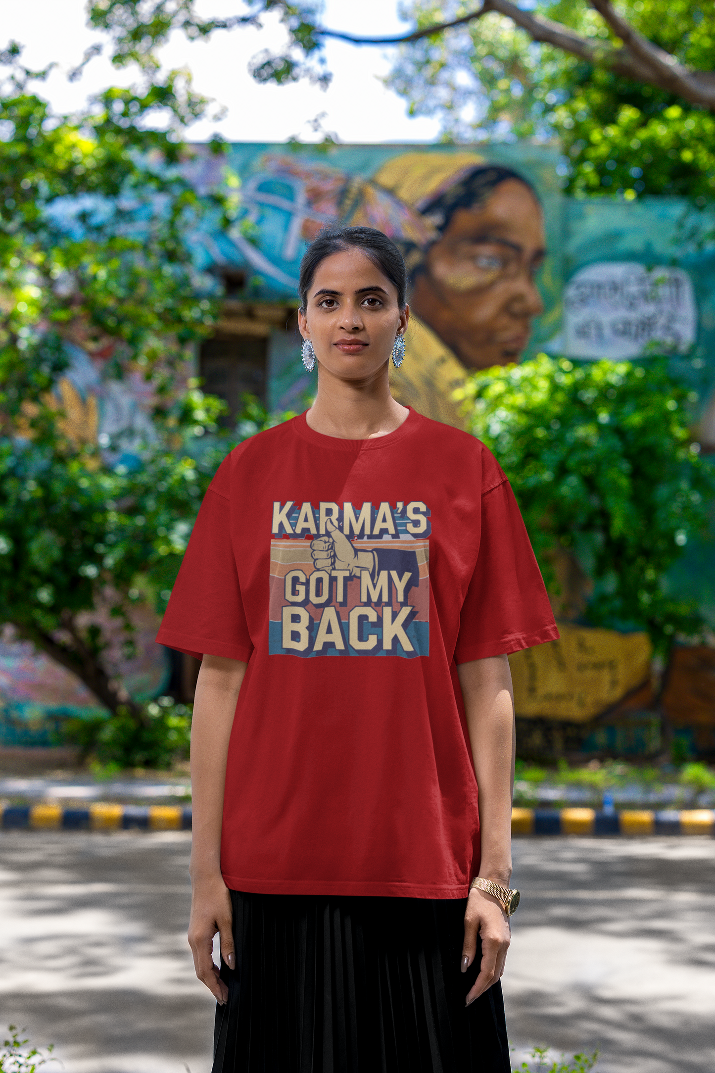 Karma's got my back unisex oversized t-shirt